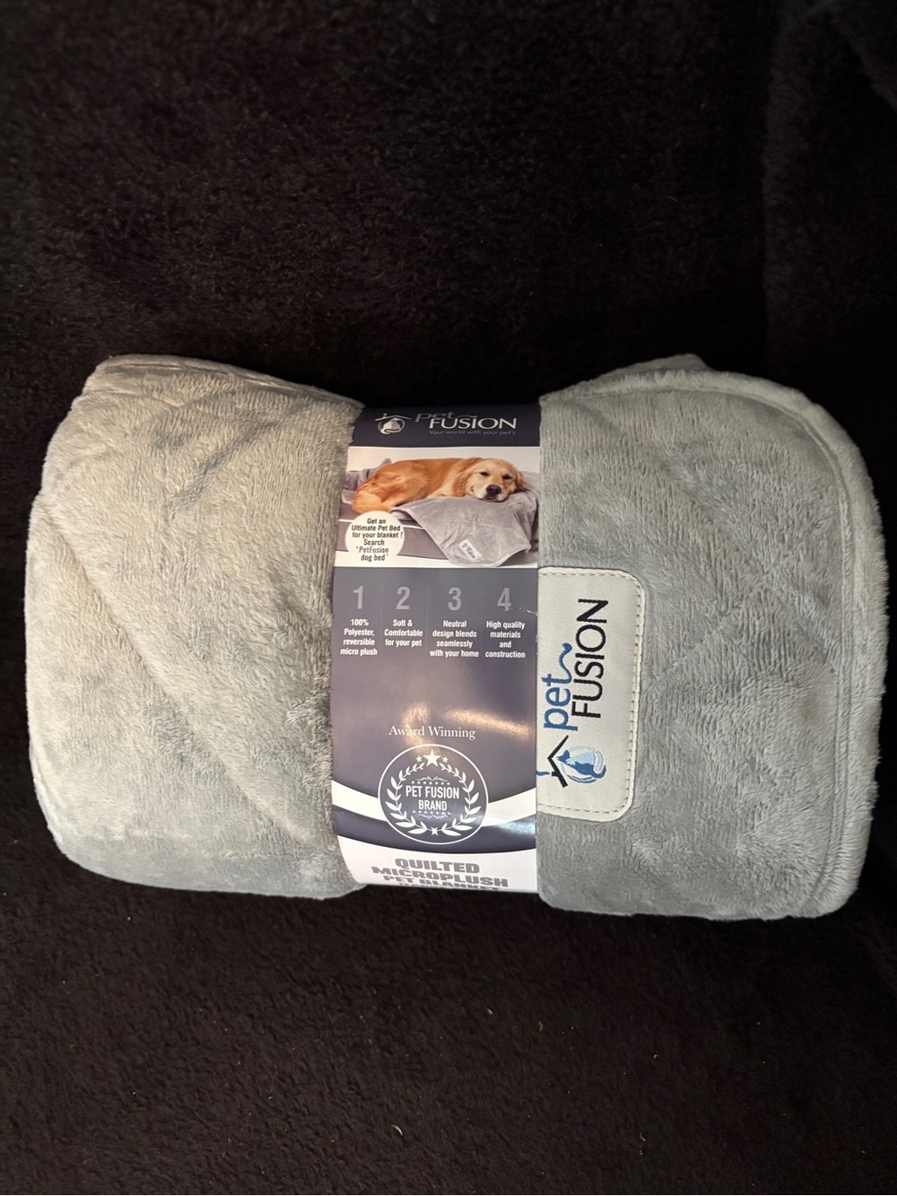 Pet Fusion Quilted Dog Blanket - Light Gray 54x 42